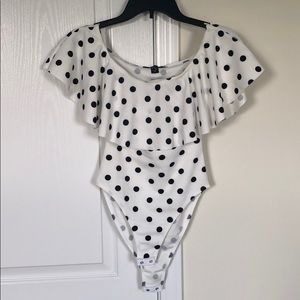 The absolute cutest off the shoulders bodysuit.